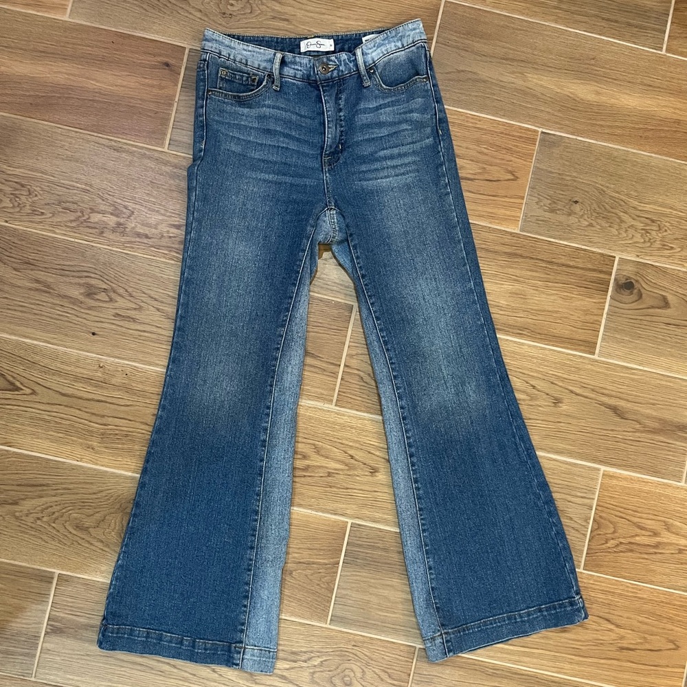 True Love Wide Leg High Rise Trouser Jeans Size 27 by Jessica Simpson Light Wash